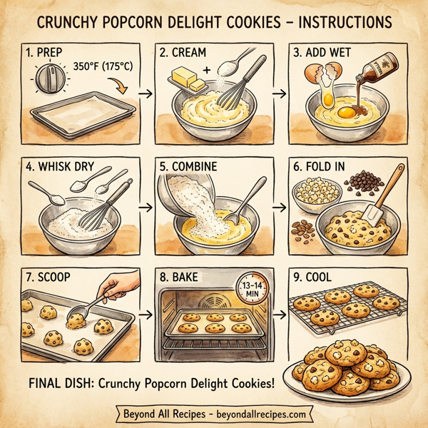 Crunchy Popcorn Delight Cookies instructions