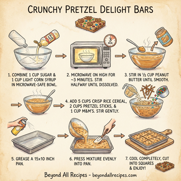 Crunchy Pretzel Delight Bars instructions