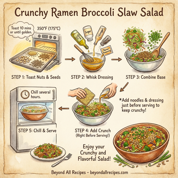 Crunchy Ramen Broccoli Slaw Salad instructions