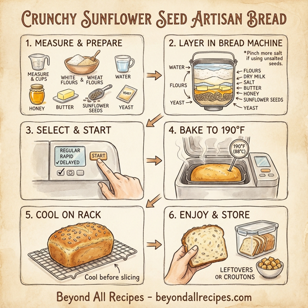 Crunchy Sunflower Seed Artisan Bread instructions