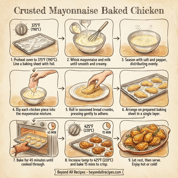 Crusted Mayonnaise Baked Chicken instructions