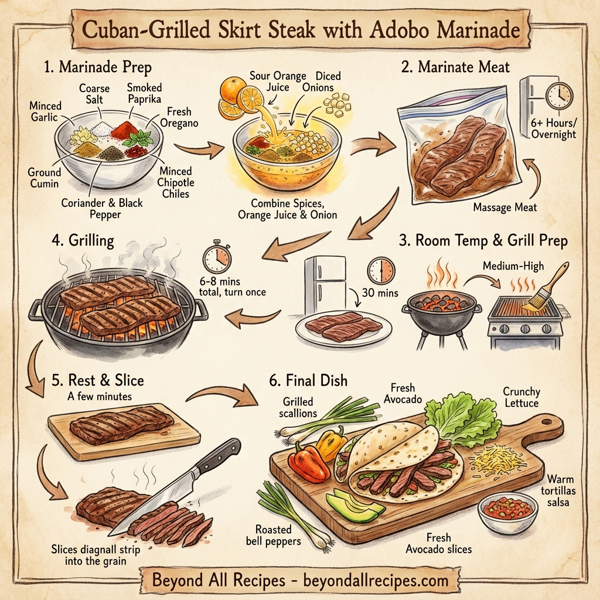Cuban-Grilled Skirt Steak with Adobo Marinade instructions