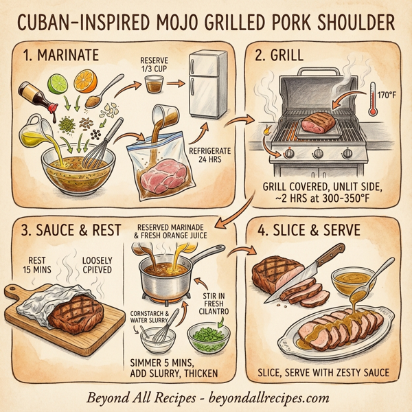 Cuban-Inspired Mojo Grilled Pork Shoulder instructions