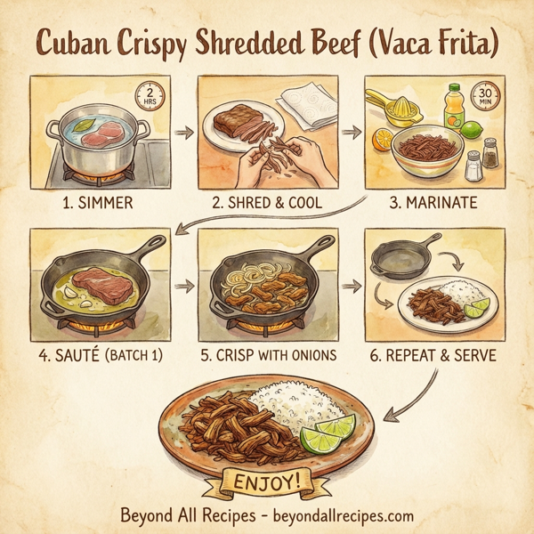 Cuban Crispy Shredded Beef (Vaca Frita) instructions