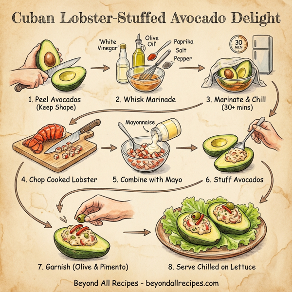 Cuban Lobster-Stuffed Avocado Delight instructions