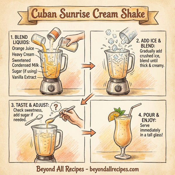 Cuban Sunrise Cream Shake instructions