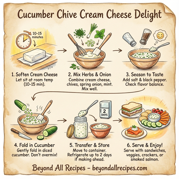 Cucumber Chive Cream Cheese Delight instructions