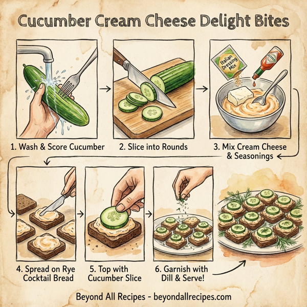 Cucumber Cream Cheese Delight Bites instructions