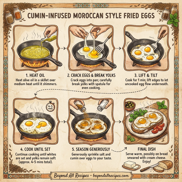 Cumin-Infused Moroccan Style Fried Eggs instructions