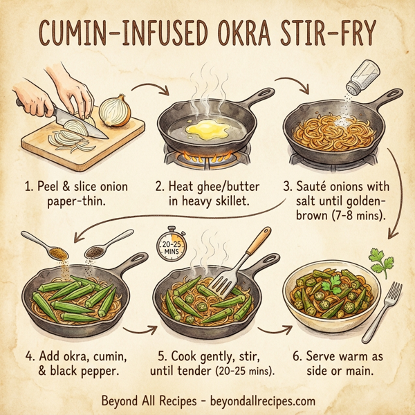 Cumin-Infused Okra Stir-Fry instructions