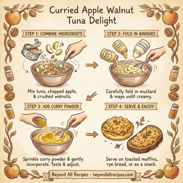 Curried Apple Walnut Tuna Delight instructions