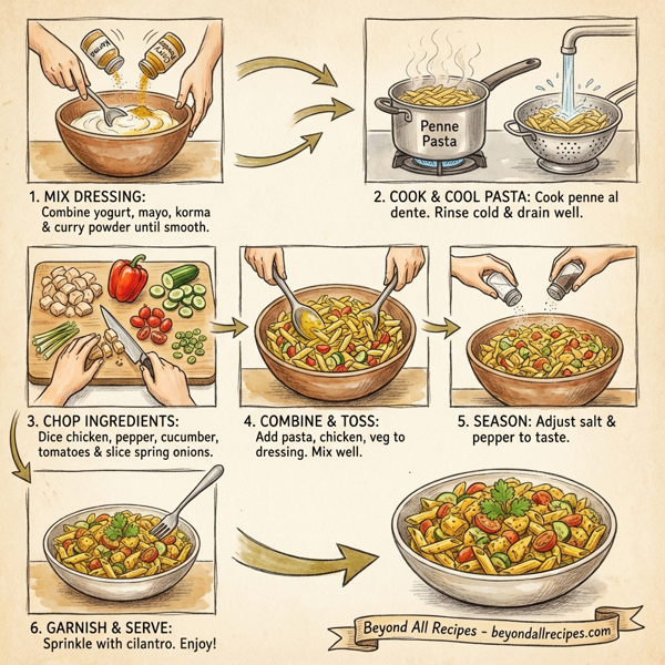 Curried Chicken Pasta Delight instructions