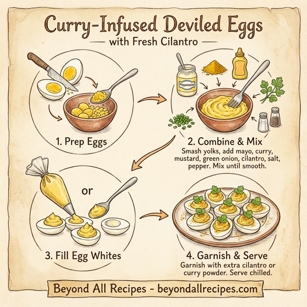 Curry-Infused Deviled Eggs with Fresh Cilantro instructions