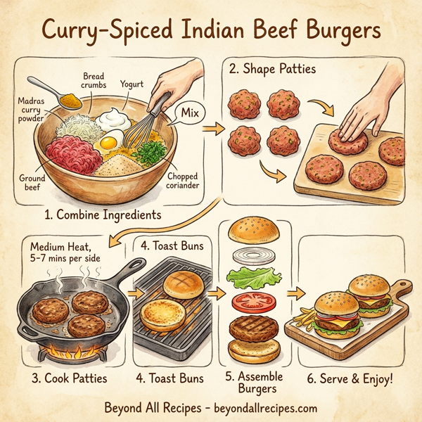 Curry-Spiced Indian Beef Burgers instructions