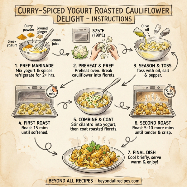 Curry-Spiced Yogurt Roasted Cauliflower Delight instructions