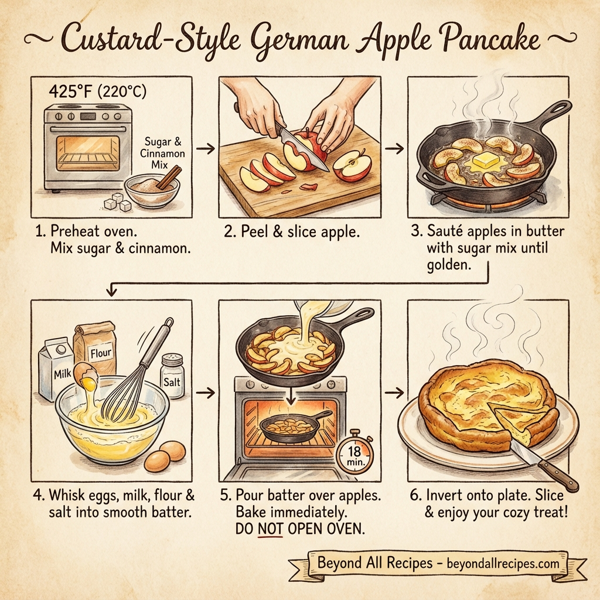 Custard-Style German Apple Pancake instructions