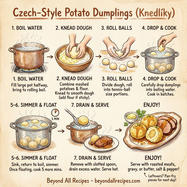 Czech-Style Potato Dumplings (Knedlíky) instructions