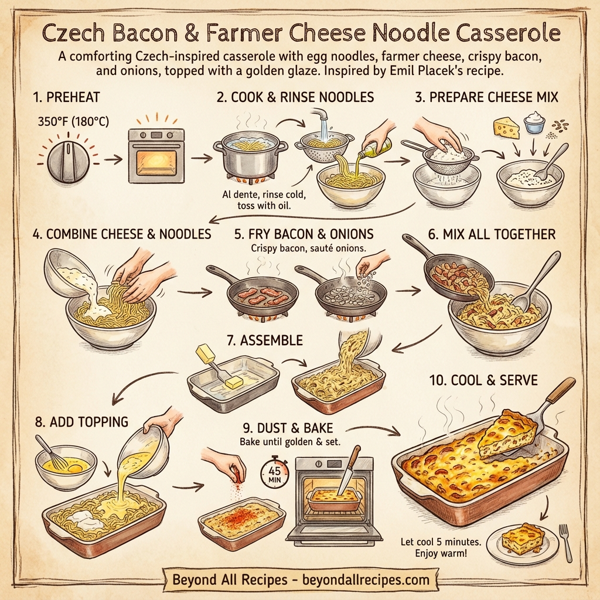 Czech Bacon & Farmer Cheese Noodle Casserole instructions