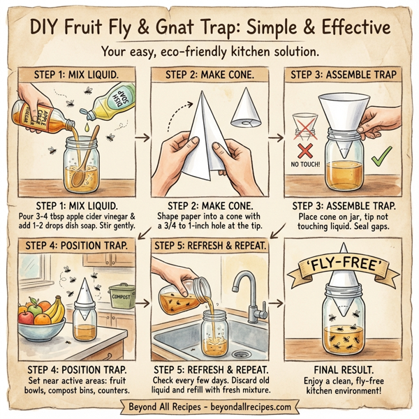 DIY Fruit Fly and Gnat Trap instructions