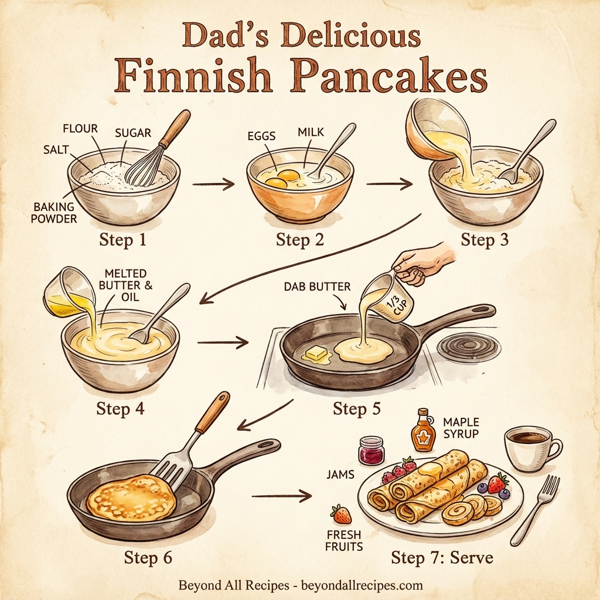Dad's Delicious Finnish Pancakes instructions