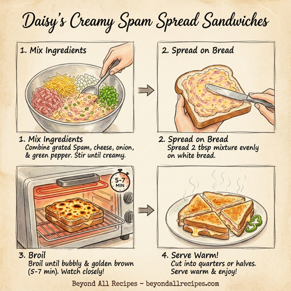 Daisy's Creamy Spam Spread Sandwiches instructions