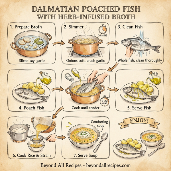 Dalmatian Poached Fish with Herb-Infused Broth instructions