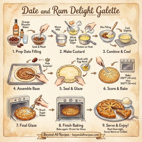 Date and Rum Delight Galette instructions