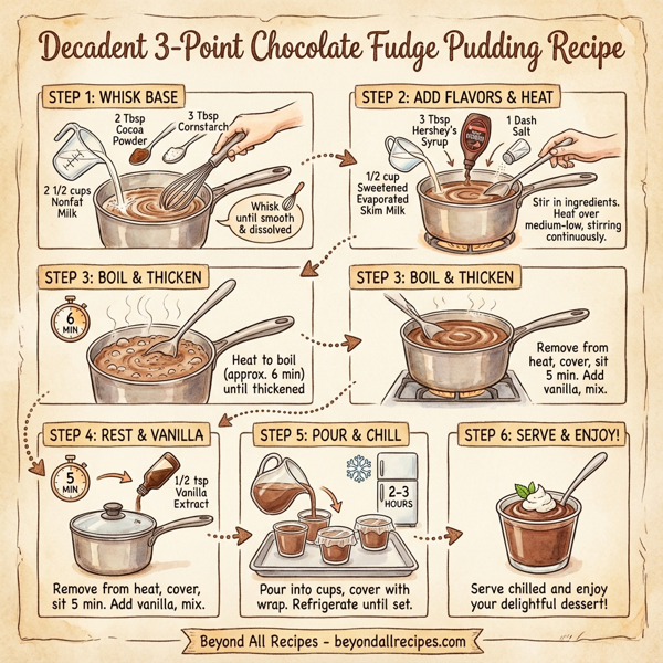 Decadent 3-Point Chocolate Fudge Pudding instructions