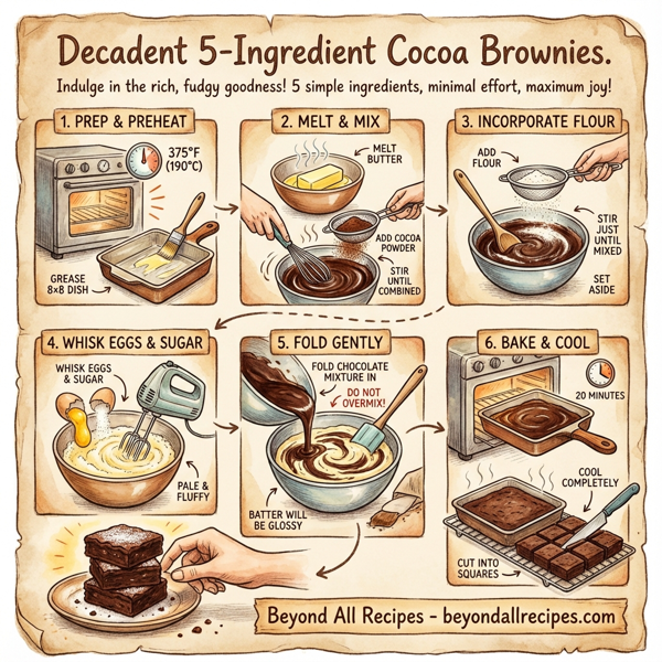 Decadent 5-Ingredient Cocoa Brownies instructions