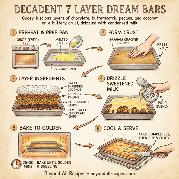 Decadent 7 Layer Dream Bars instructions