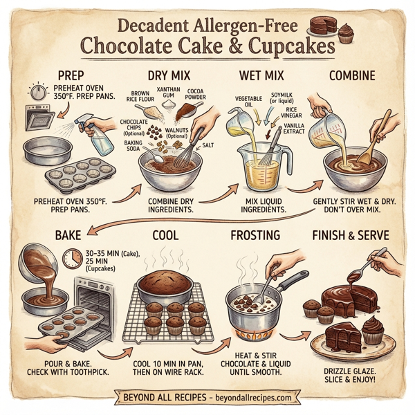 Decadent Allergen-Free Chocolate Cake & Cupcakes instructions