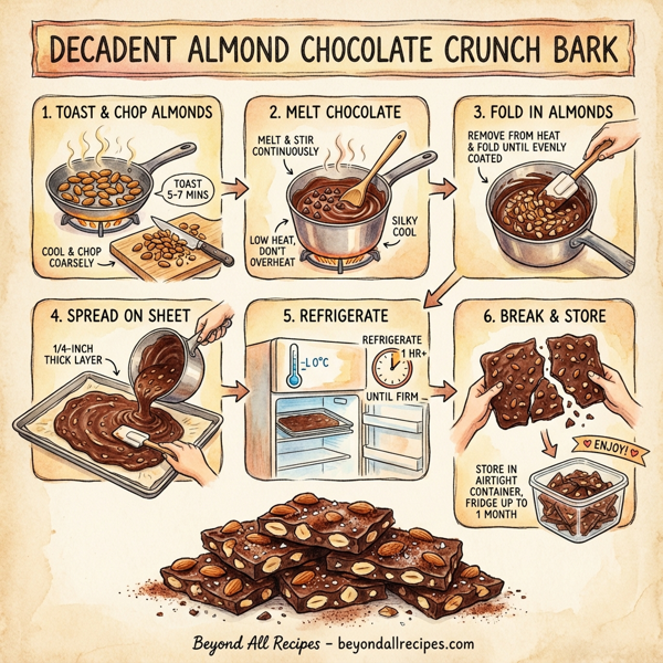 Decadent Almond Chocolate Crunch Bark instructions