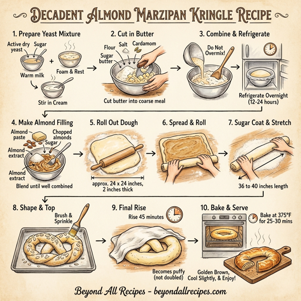Decadent Almond Marzipan Kringle instructions