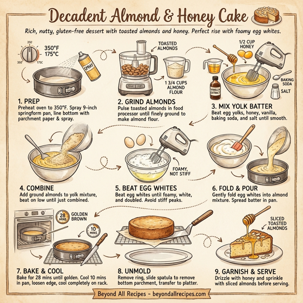 Decadent Almond & Honey Cake instructions