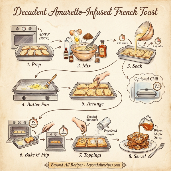 Decadent Amaretto-Infused French Toast instructions