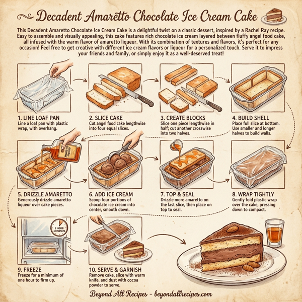 Decadent Amaretto Chocolate Ice Cream Cake instructions