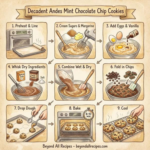 Decadent Andes Mint Chocolate Chip Cookies instructions