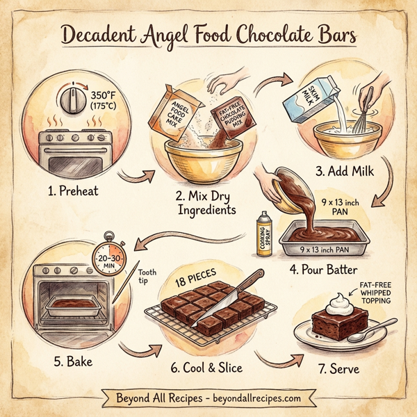 Decadent Angel Food Chocolate Bars instructions