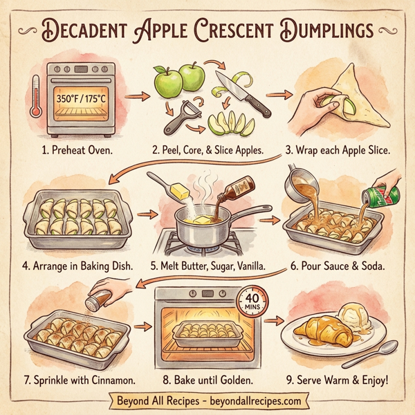 Decadent Apple Crescent Dumplings instructions