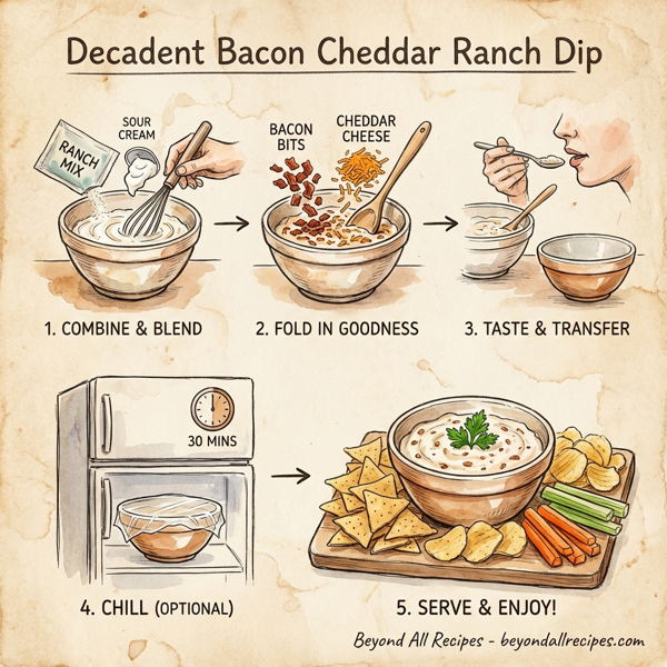 Decadent Bacon Cheddar Ranch Dip instructions