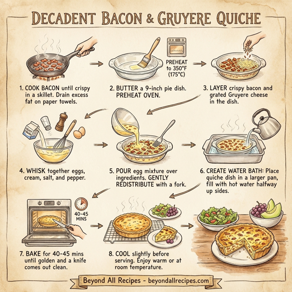 Decadent Bacon and Gruyere Quiche instructions