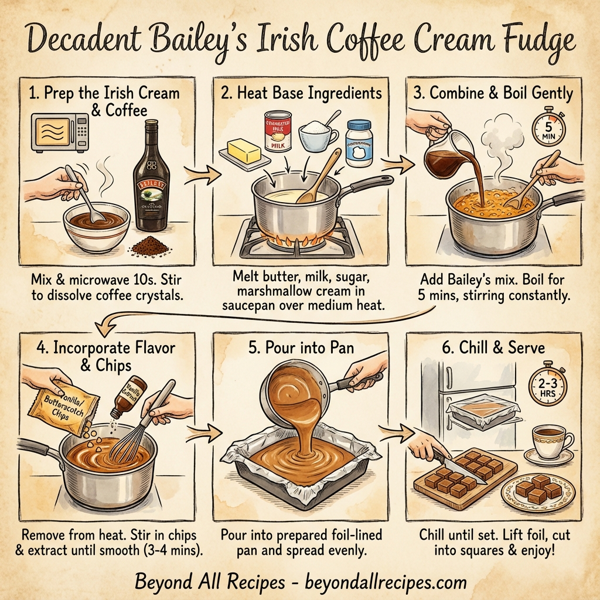 Decadent Bailey's Irish Coffee Cream Fudge instructions