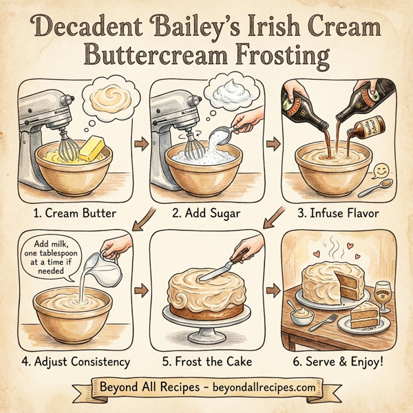 Decadent Bailey's Irish Cream Buttercream Frosting instructions