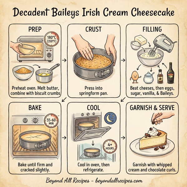 Decadent Baileys Irish Cream Cheesecake instructions