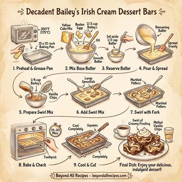 Decadent Bailey's Irish Cream Dessert Bars instructions
