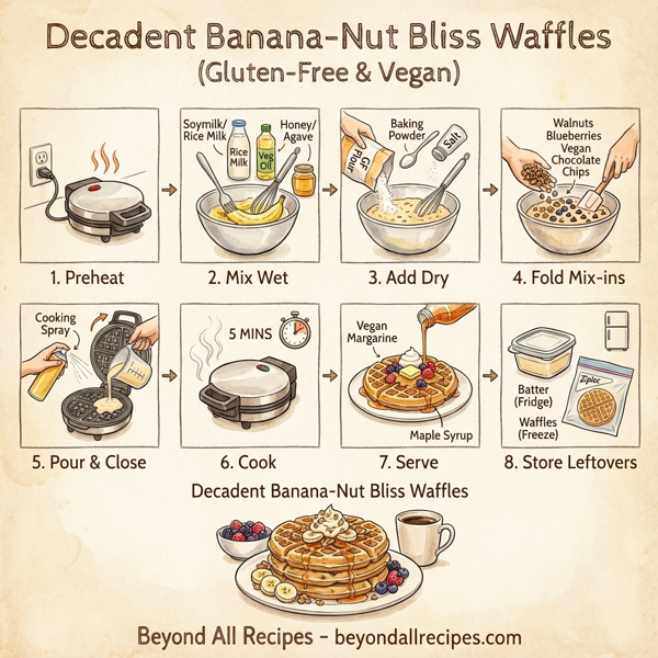 Decadent Banana-Nut Bliss Waffles (Gluten-Free & Vegan) instructions