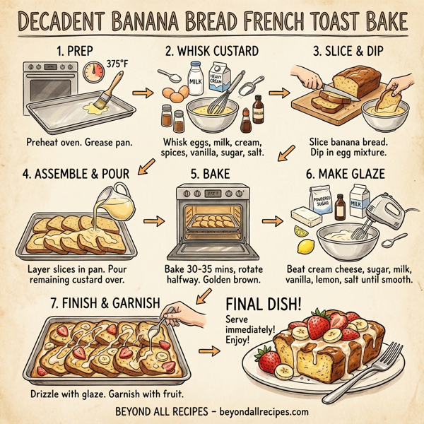 Decadent Banana Bread French Toast Bake instructions