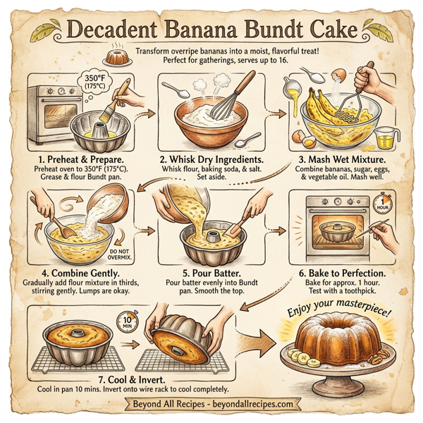 Decadent Banana Bundt Cake instructions