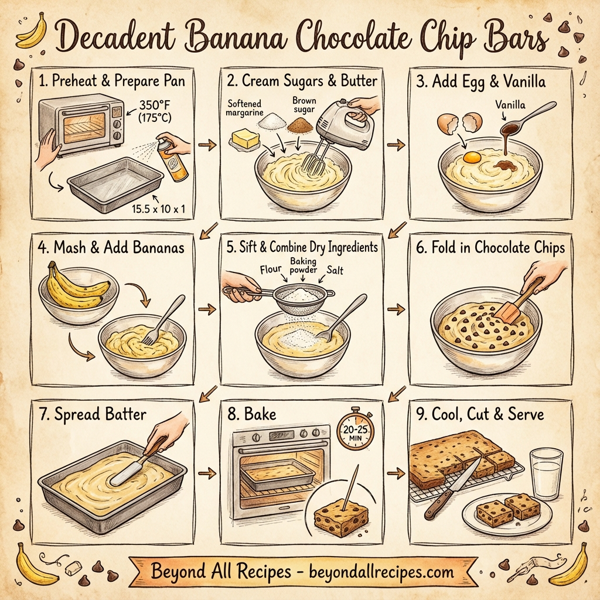 Decadent Banana Chocolate Chip Bars instructions