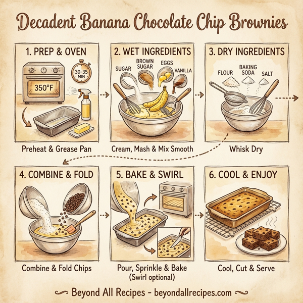 Decadent Banana Chocolate Chip Brownies instructions